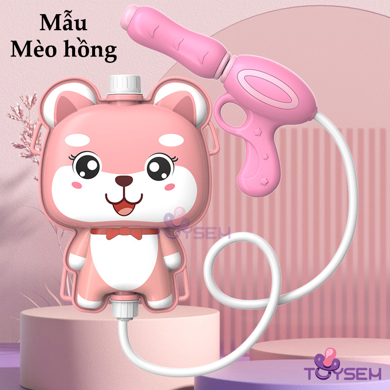 Đồ chơi bắn nước có bình đựng nước hoạt hình dễ thương cho bé - Đồ chơi ngoài trời đi biển, đi hồ bơi