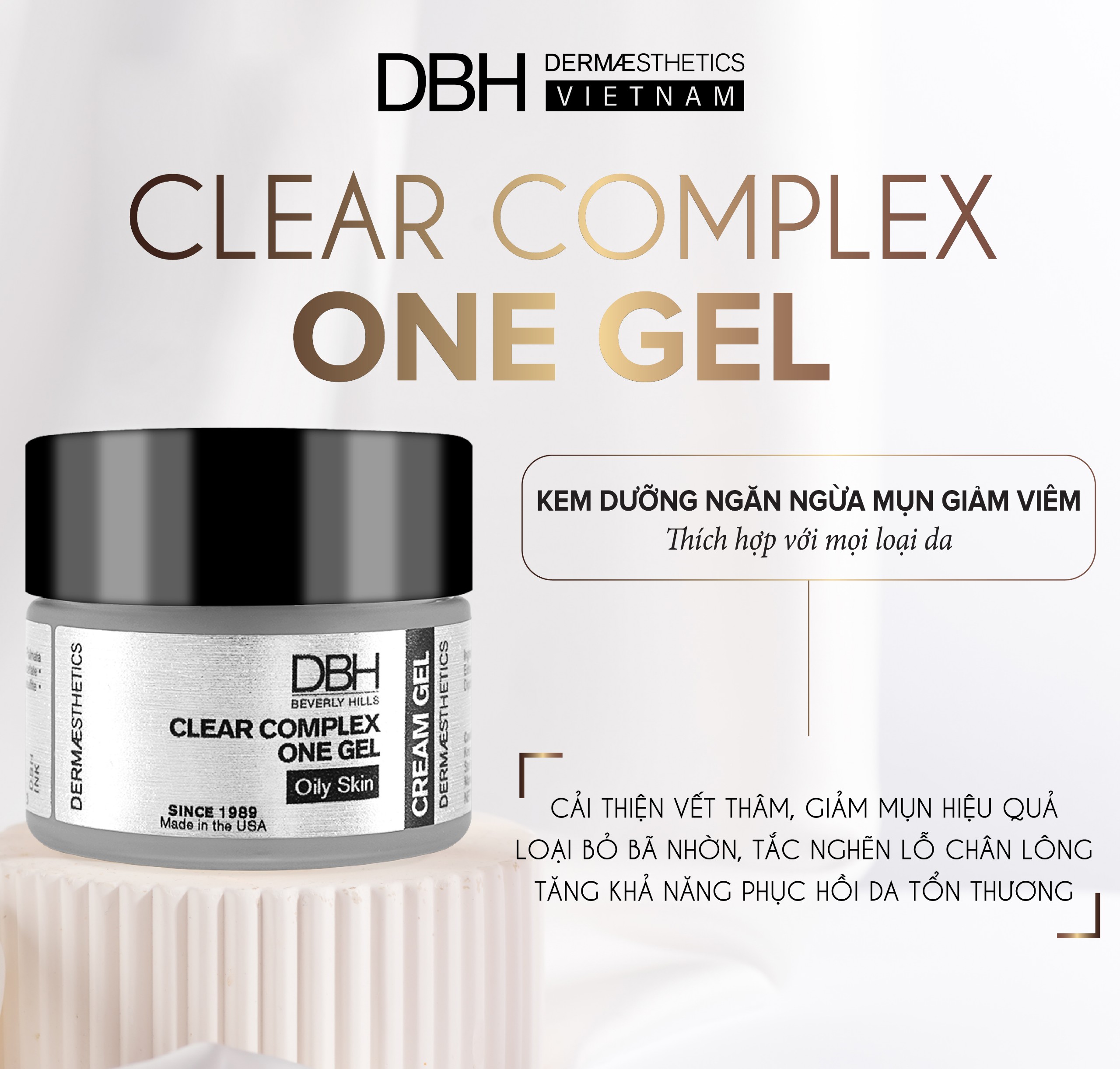 KEM DƯỠNG DÀNH CHO DA MỤN CLEAR COMPLEX ONE GEL 1.0 OZ