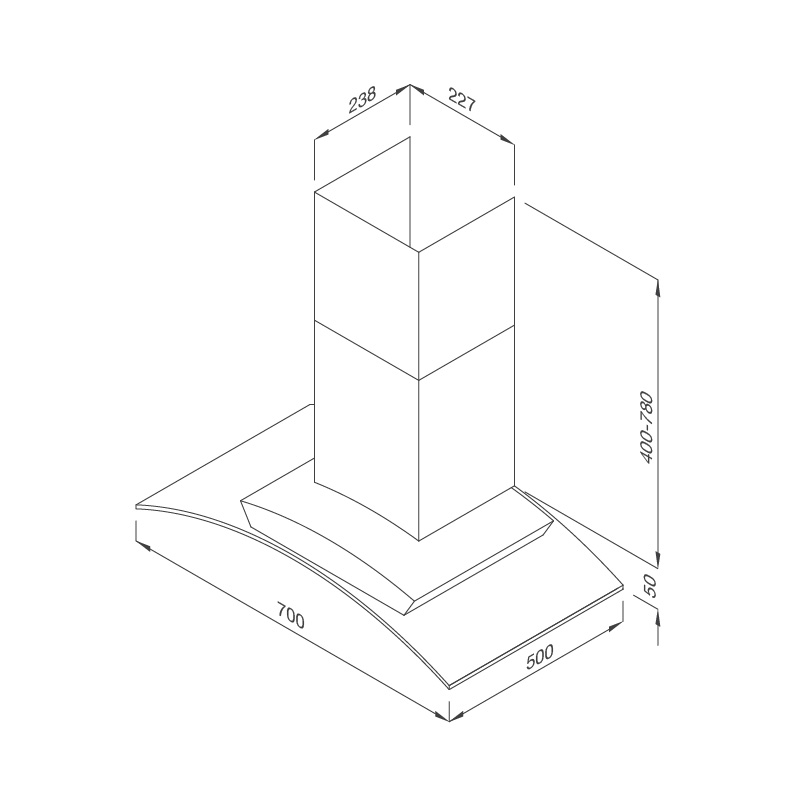 Máy hút khử mùi áp tường MC 1070 - Tặng Chảo không dính SA-02 + Bộ lót nồi (4 cái) MST-6667 - Hàng chính hãng