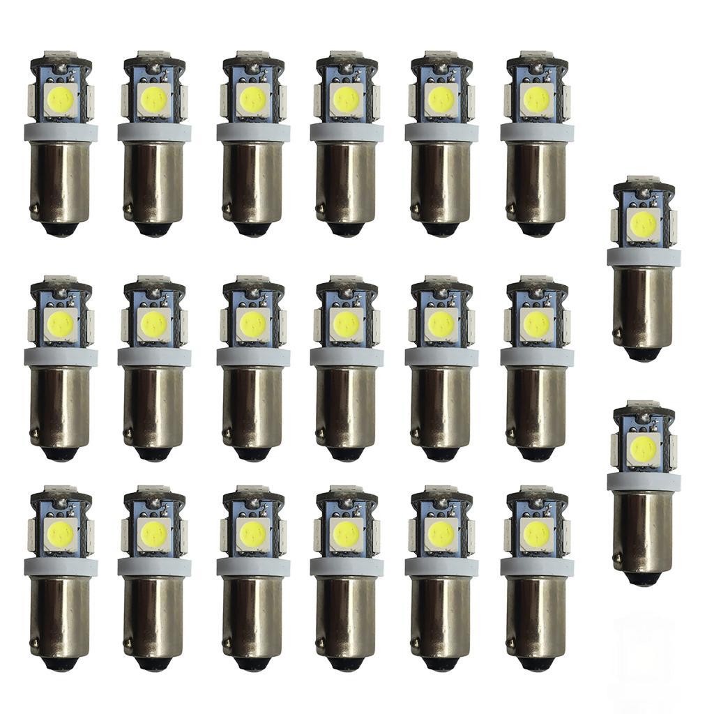 20x White BA9S 5050 5SMD Car Dash Dome Map Reading Rear Trunk LED Light Bulb Low Power Consumption