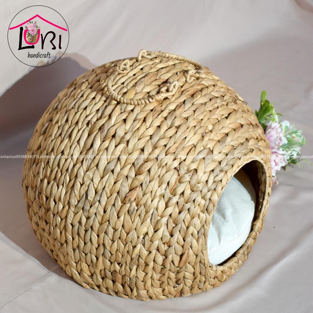 - Nhà thú cưng đan lục bình - xinh xắn