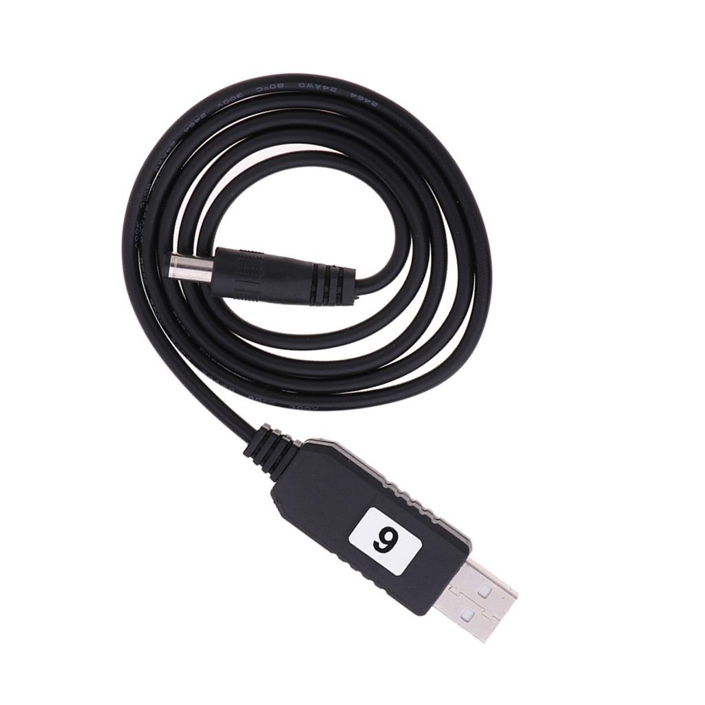 DC 5V to DC 9V 12V USB Voltage Boost Converter Cable with DC Connector