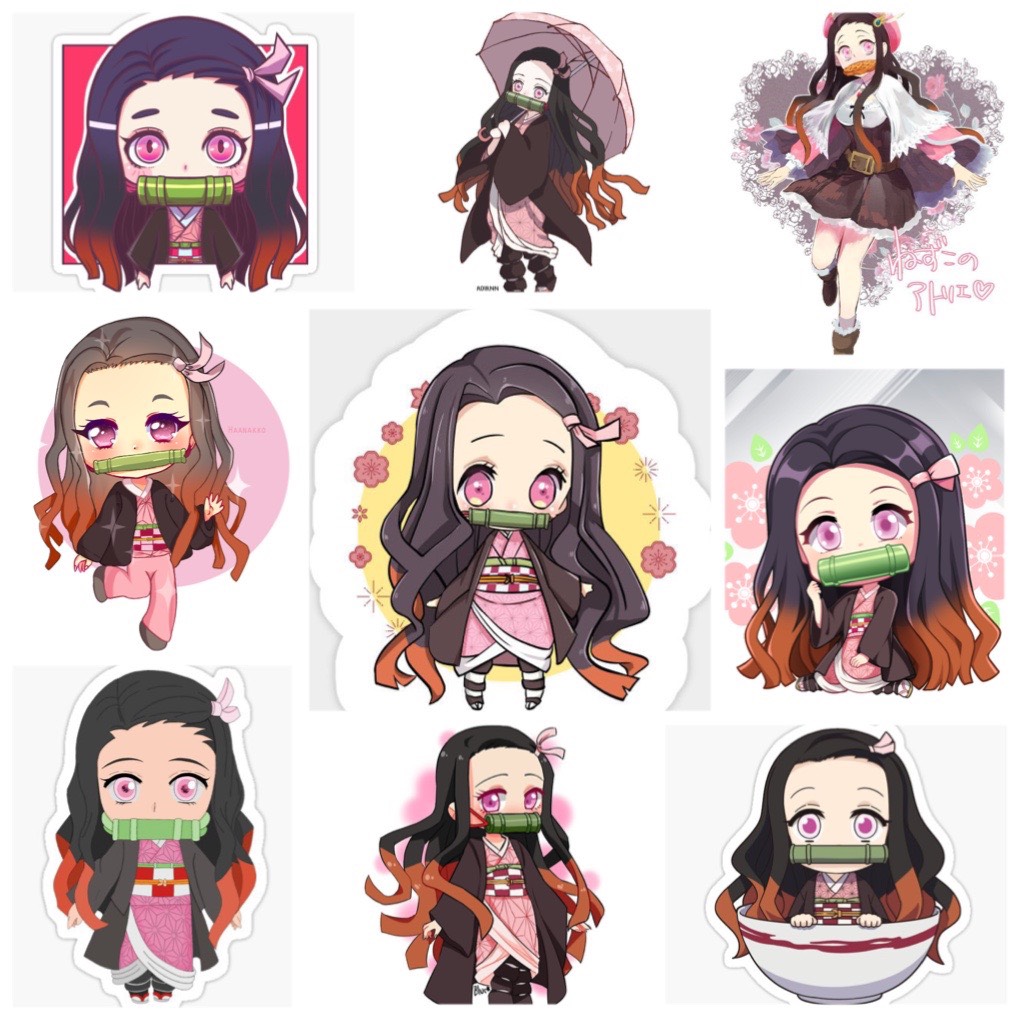 Set 60 Sticker Kamado Nezuko-Kimetsu no Yaiba