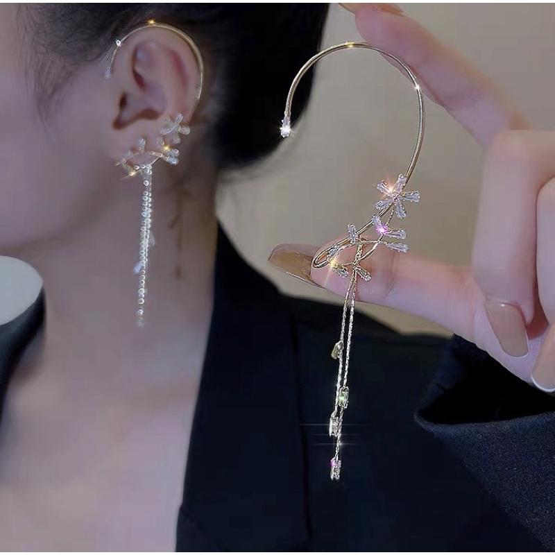 Khuyên tai bông tai nữ móc tai đan hoa đẹp