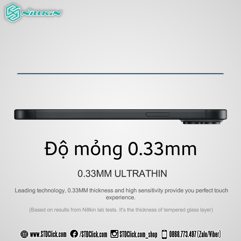 KÍNH CƯỜNG LỰC DÀNH CHO ĐIỆN THOẠI IPHONE 15 PLUS - 15 NILLKIN CP+PRO 2.5D