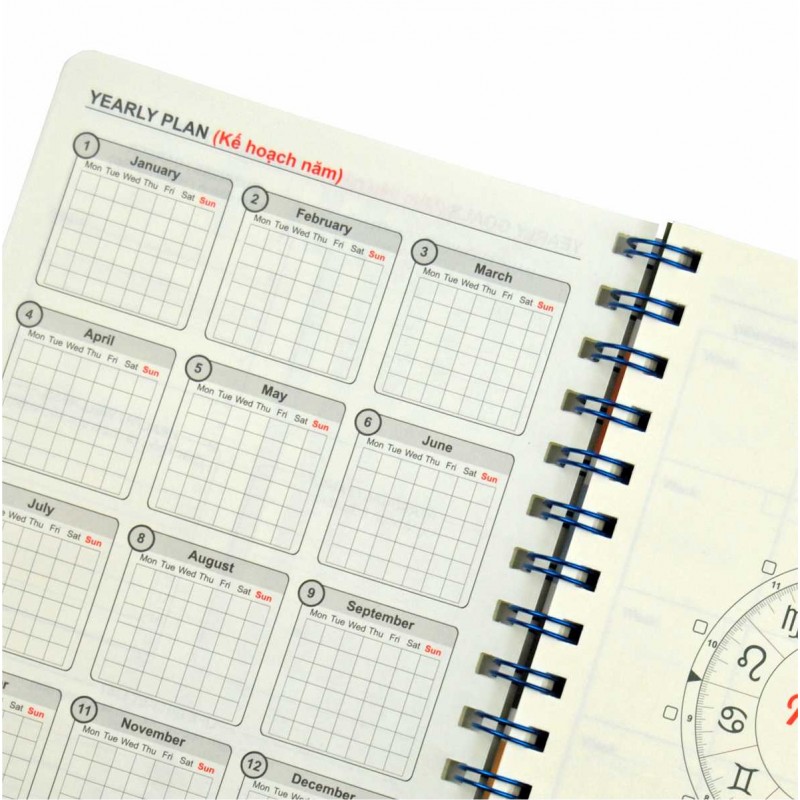 Sổ lò xo kép Planner A5 - 200 trang; Klong 945