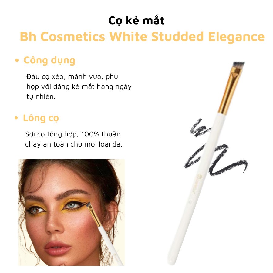 Cọ tém cọ trang điểm chân mày BH Cosmetics White Studded Elegance 12