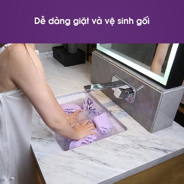 Gối dành cho người đau cổ vai gáy,gối cao su non thiết kế lỗ thông hơi tuần hoàn êm ái