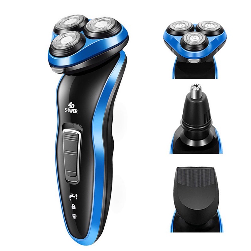 Máy Cạo Râu Đa Năng 3in1, tỉa lông mũi, tỉa tóc SHAVER 4D DS 7701 chống nước