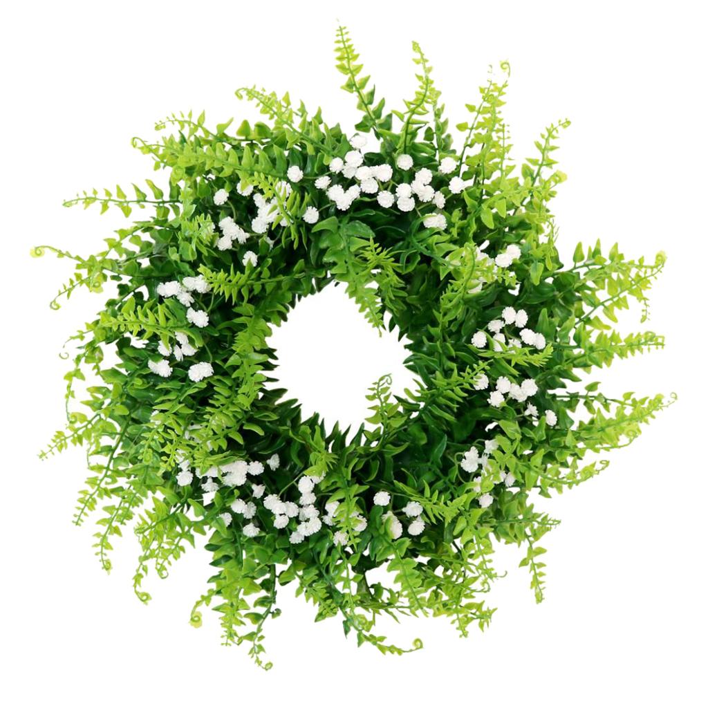 Artificial Gypsophila Wreath Garland Hanging Wall Door Mantel Wedding Decor