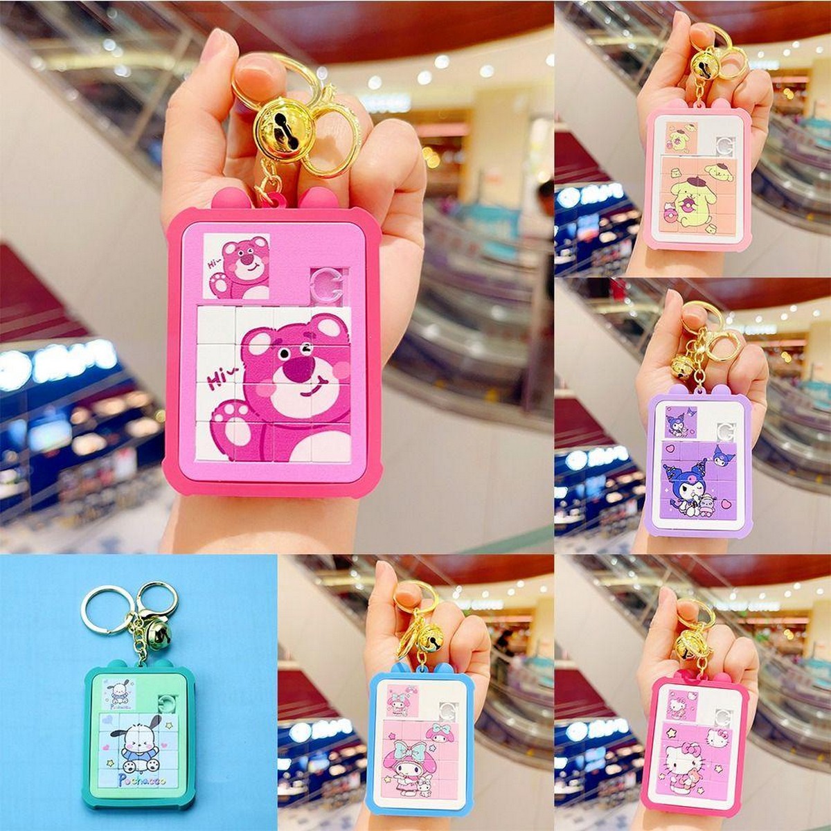 Móc Khóa Đồ Chơi Xếp Hình Có Chuông Siêu Dễ Thương