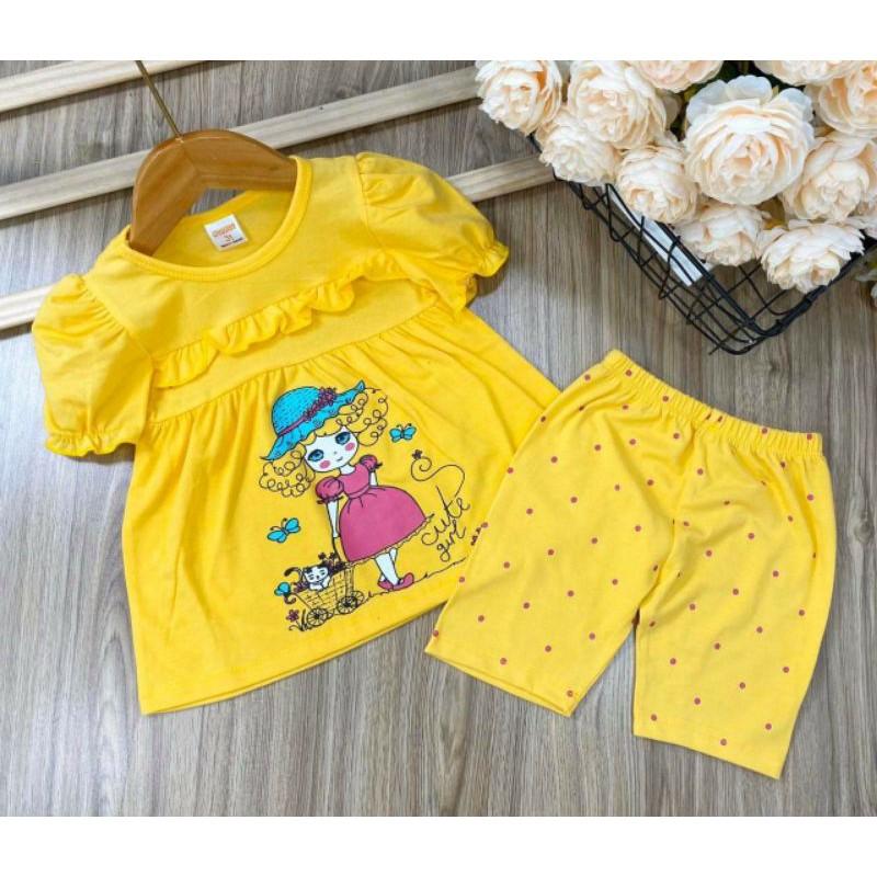 Bộ lửng cực dễ thương cho bé gái - Đồ bộ trẻ em