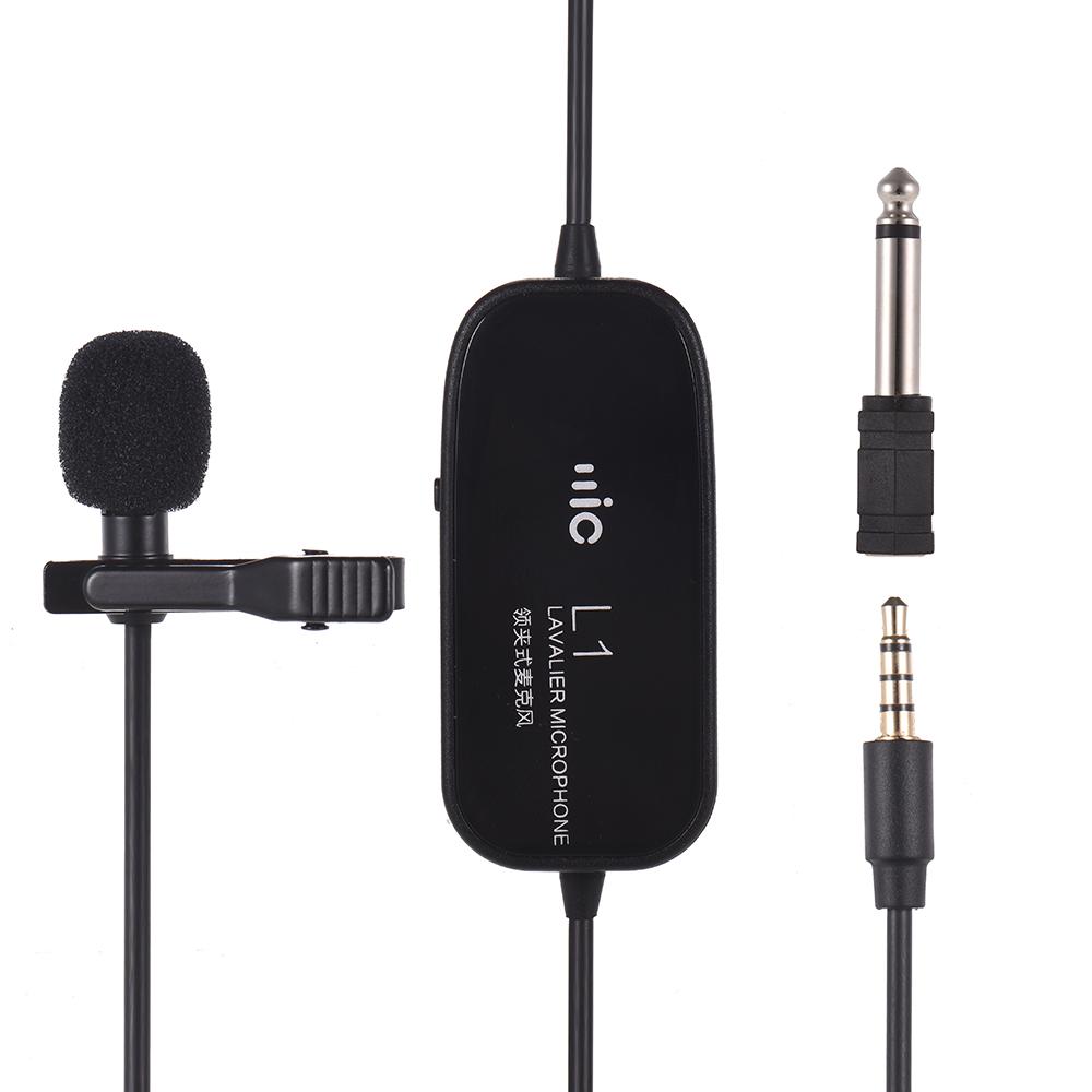 Microphone Micrô Clip-on Lavalier Omin-directional Condenser ghi âm / video cho iPhone Điện thoại thông minh