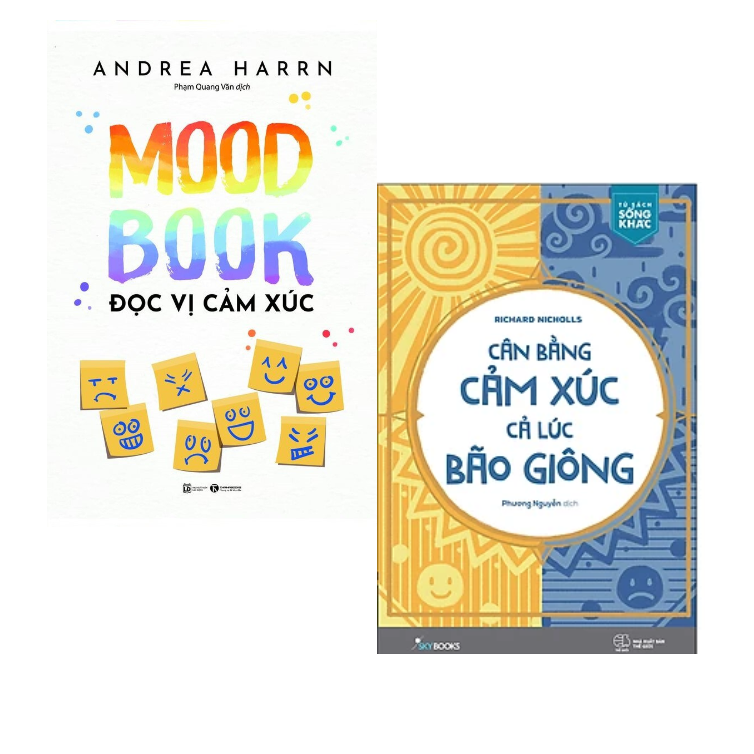 Combo 2Q Sách Tư Duy - Kĩ Năng Sống : Mood Book - Đọc Vị Cảm Xúc + Cân Bằng Cảm Xúc Cả Lúc Bão Giông