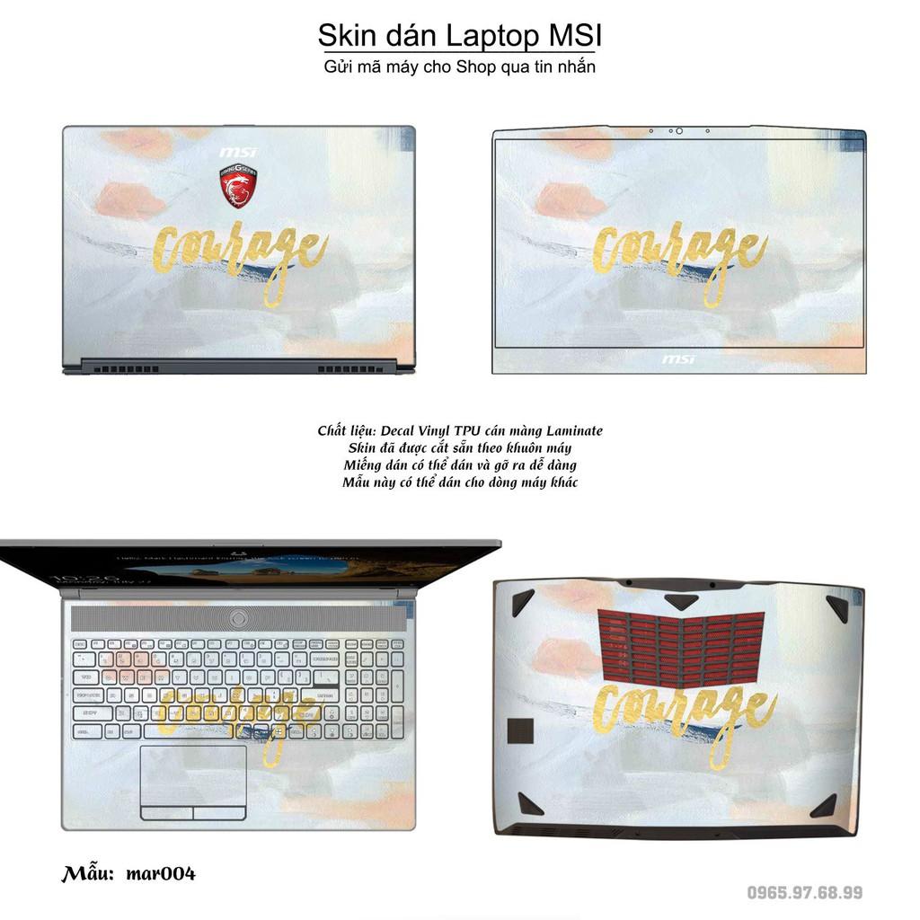Skin dán Laptop dành cho MSI in hình vân Marble