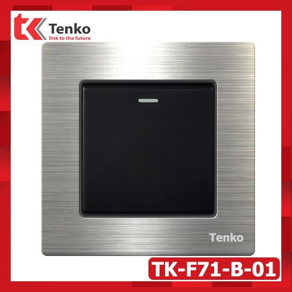 Công Tắc Điện Âm Tường 1 Nút Mặt Kim Loại Cao Cấp TENKO TK-F71-B-01