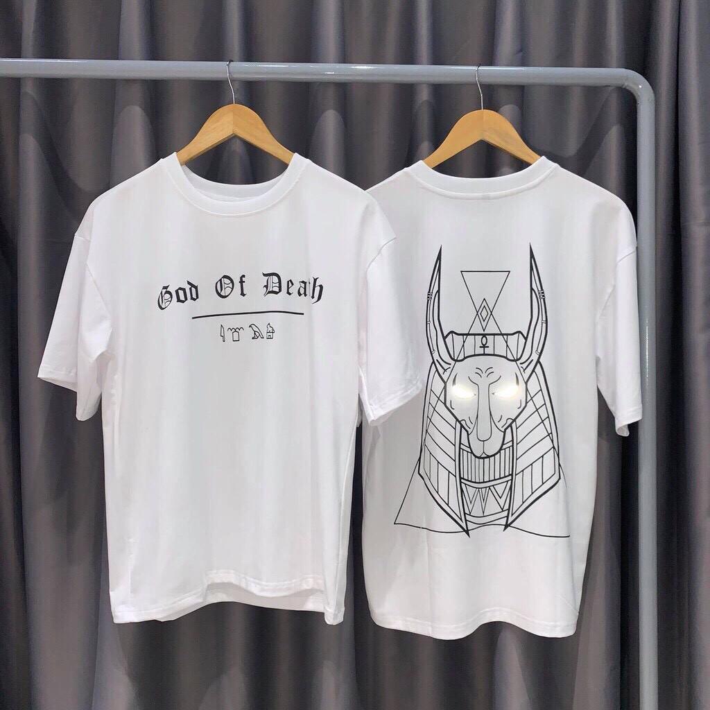 Áo thun tay lỡ phát sáng vải cotton co giãn y hình