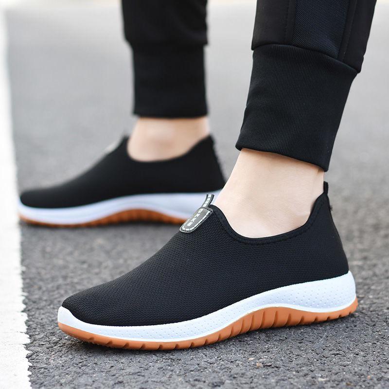 Giày lười nam giày thể thao nam sneaker cổ thấp thoáng khí giày vải chạy bộ