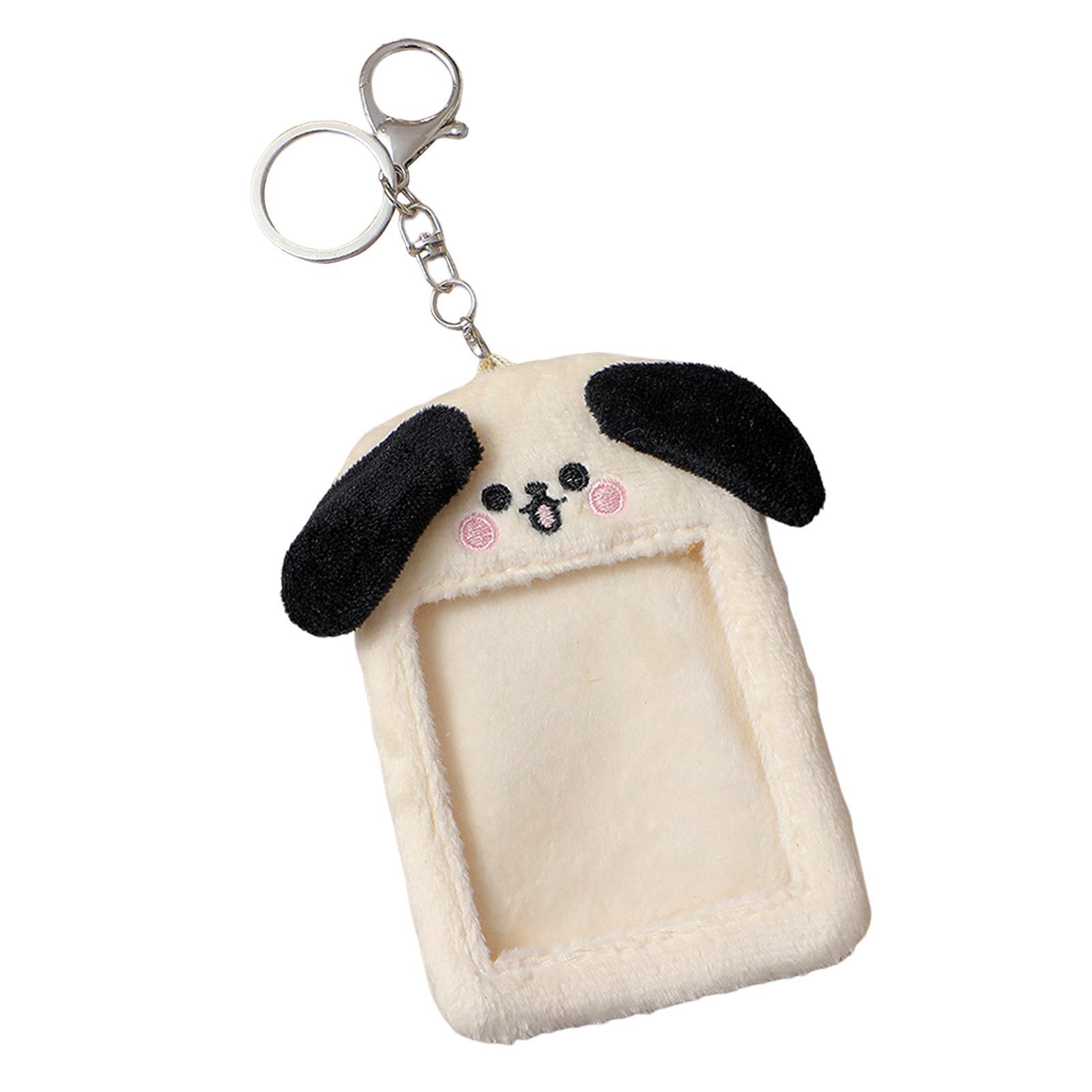 Plush Photocard Holder Protective Case Pendant Protection Sleeve Stationery for Shoulder Card Picture