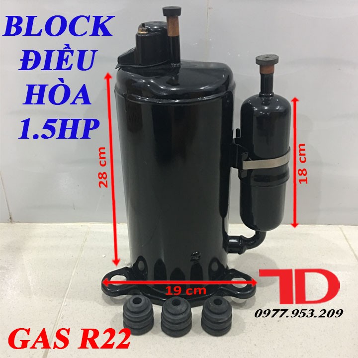 Block Điều Hòa 1.5HP 12000BTU hàng mới bầu bé dành cho GAS R22