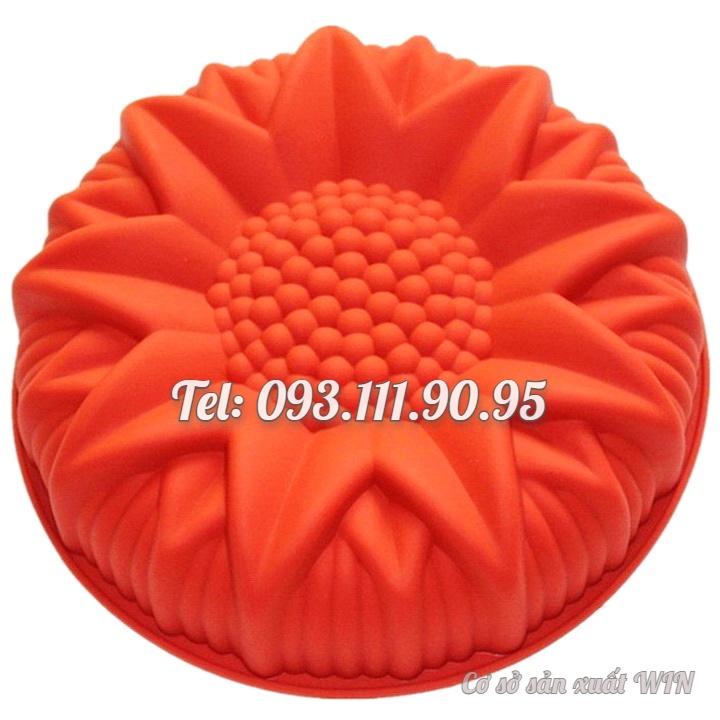 Khuôn silicon làm bánh, rau câu hoa hướng dương đại đóa - Loại 28 cm - Mã số Q 1025