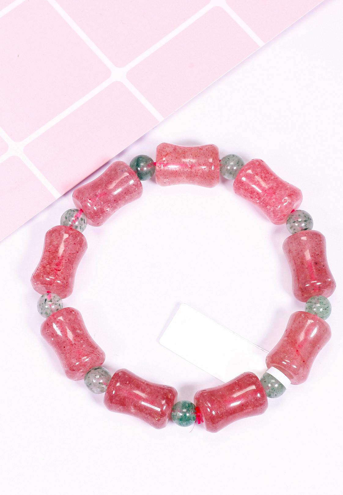 Vòng tay đá thạch anh dâu đốt trúc mệnh hỏa, thổ - Ngọc Quý Gemstones