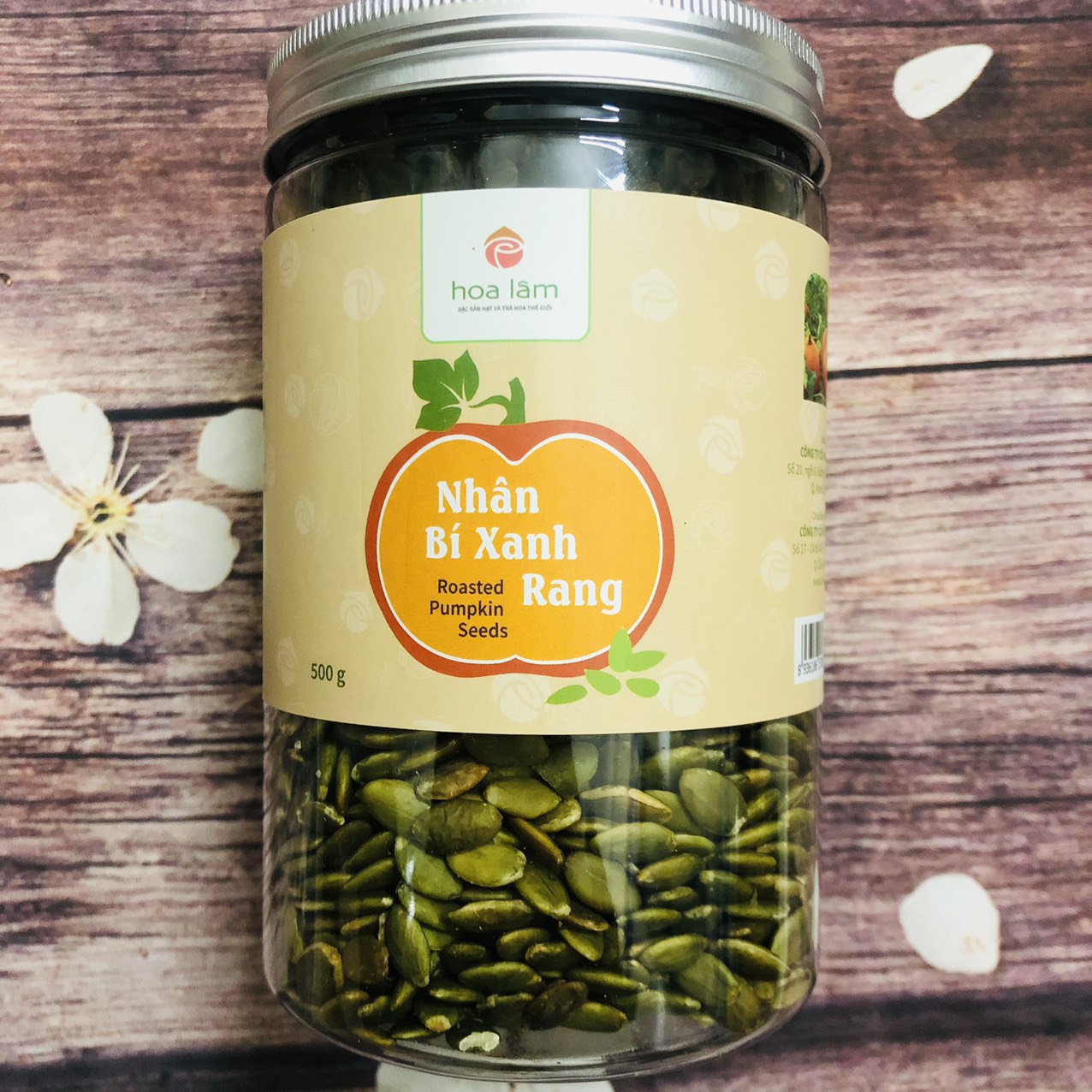 Nhân bí xanh sấy chín Ấn Độ 500gram  - Hoa Lâm - 100% tự nhiên không chất bảo quản, thơm ngon.