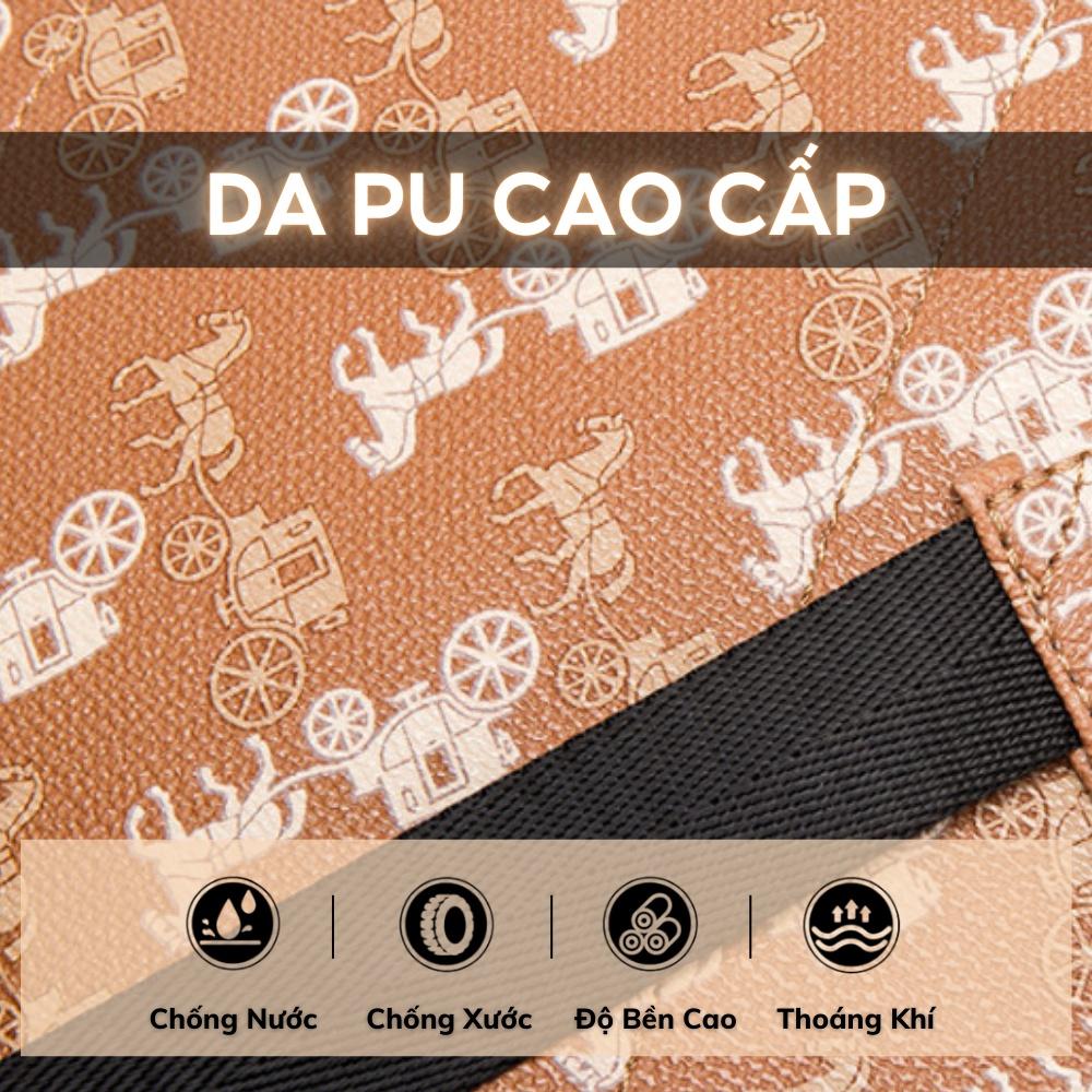 Balo da thời trang nam nữ da PU cao cấp chống thấm nước cặp đi học đi chơi ulzzang balo đựng laptop 15.6 inh -