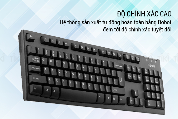 Bàn phím máy tính có dây Fuhlen L411 Black dùng văn phòng, Gaming- Hàng chính hãng