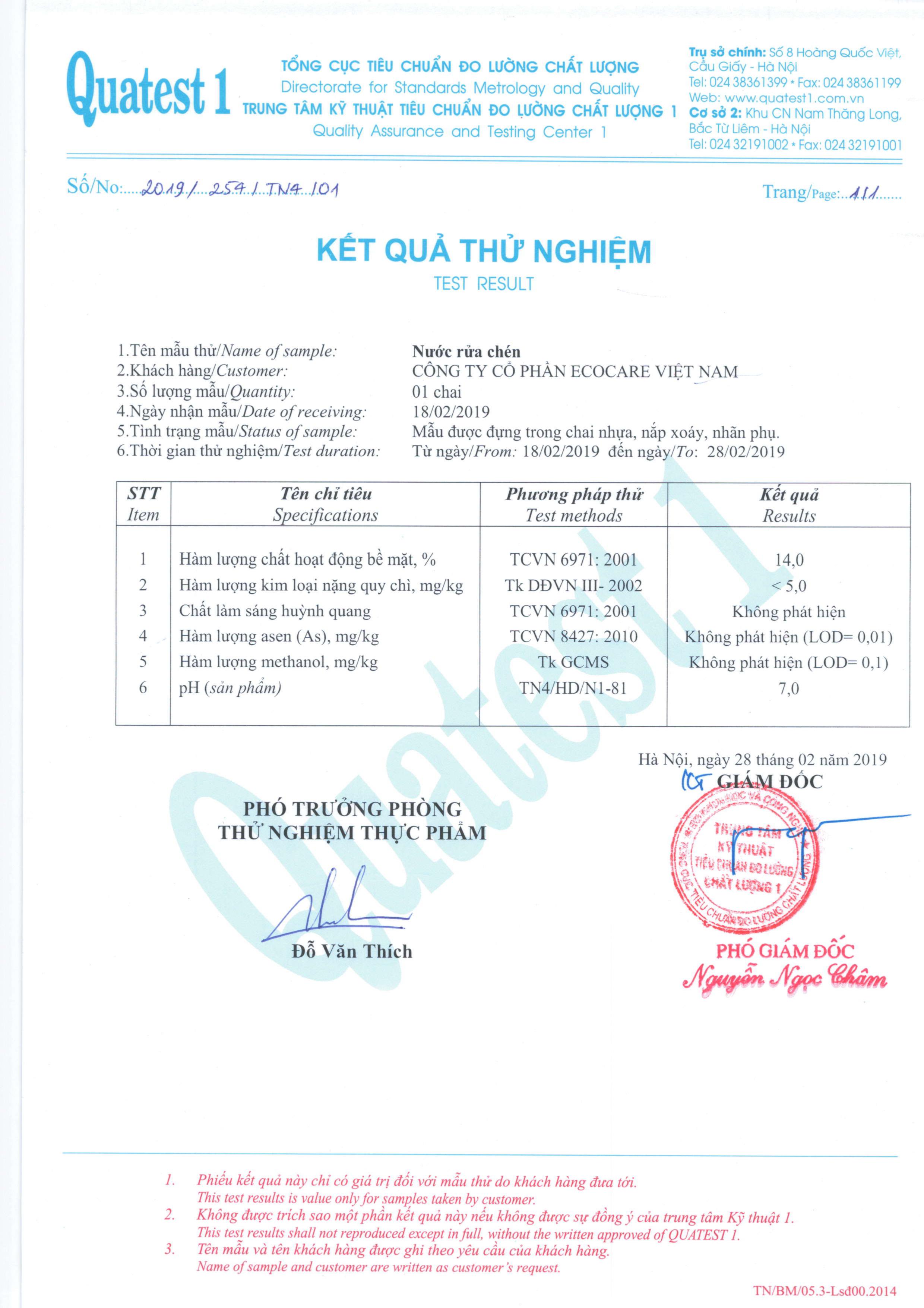 Nước rửa chén hữu cơ Bồ hòn hương Cam 4000ml thương hiệu Ecocare