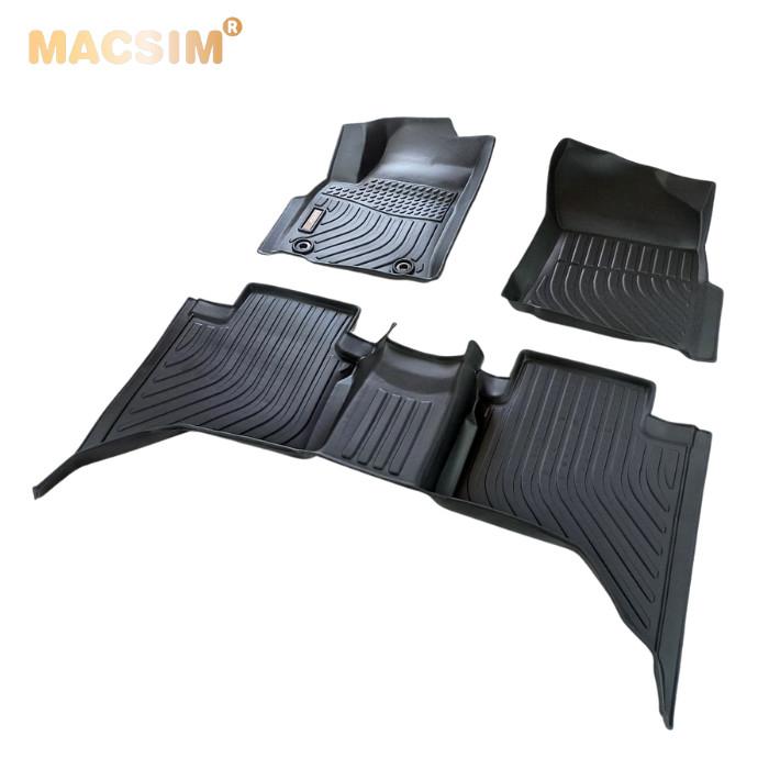 Thảm lót sàn xe ô tô Toyota Hilux 2015-2021 Nhãn hiệu Macsim chất liệu nhựa TPE hàng loại 2
