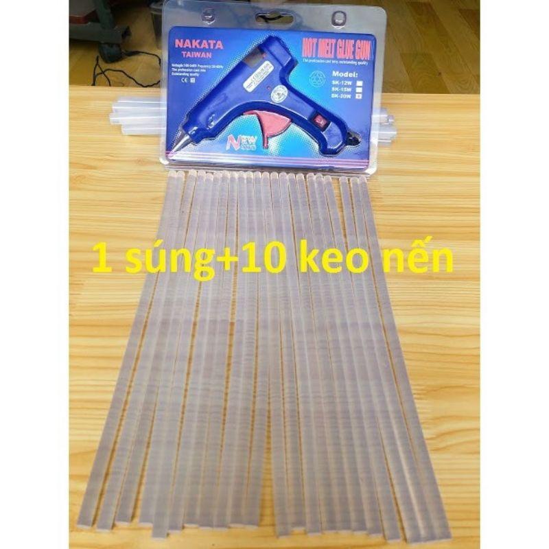 Combo 1 súng bắn keo nhỏ + 10 keo nến