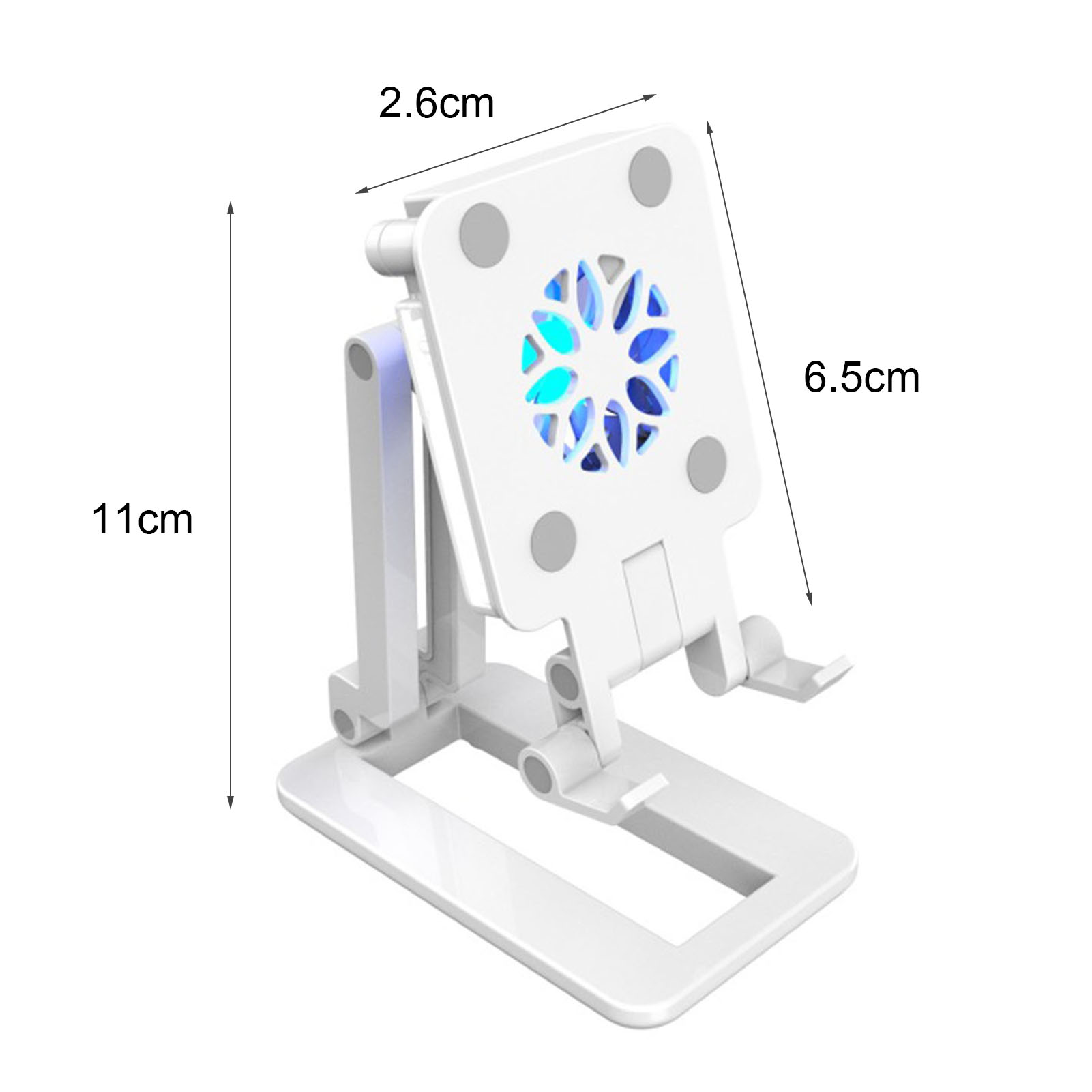 Fashion And Cool Multi-Function Adjustable Desktop Phone Holder With Fill Lamp Cooling Fan For 11inch Phone Tablet