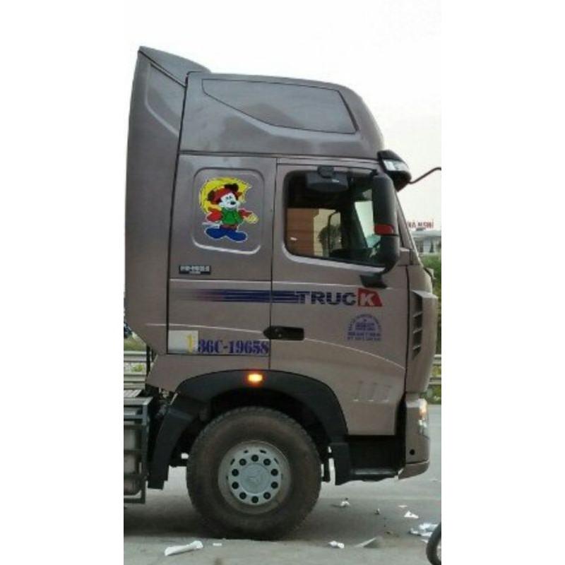 Decan dán xe chuột mickey dán trang trí bàn học, xe 4 chỗ, 7 chỗ, xe khách, xe tải, decal xe sắc nét