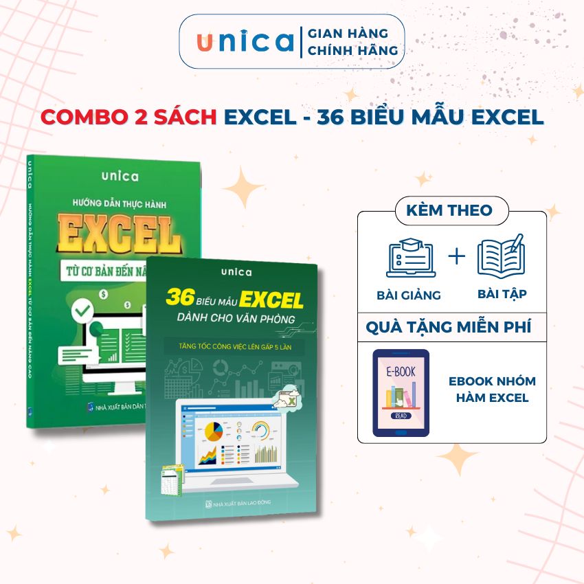 Combo 2 sách Excel - 36 Biểu mẫu Excel Giải pháp toàn diện cho dân văn phòng