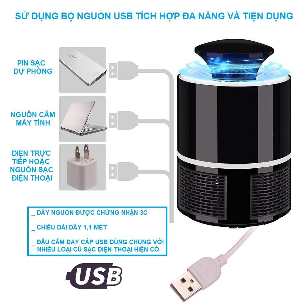 Đèn bắt muỗi điện quang thông minh cảm ứng ánh sáng cổng sạc USB