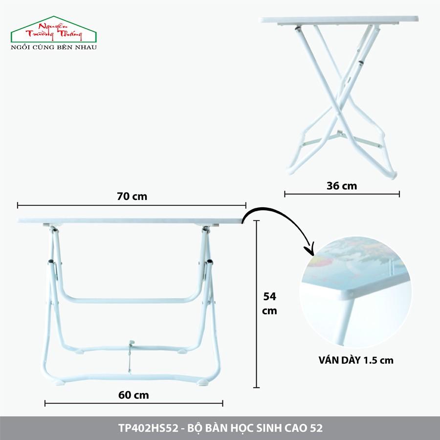 Bộ bàn học sinh gấp gọn kèm ghế | Bộ bàn học sinh cao 52 - 46 | Nguyễn Trường Thắng Desk