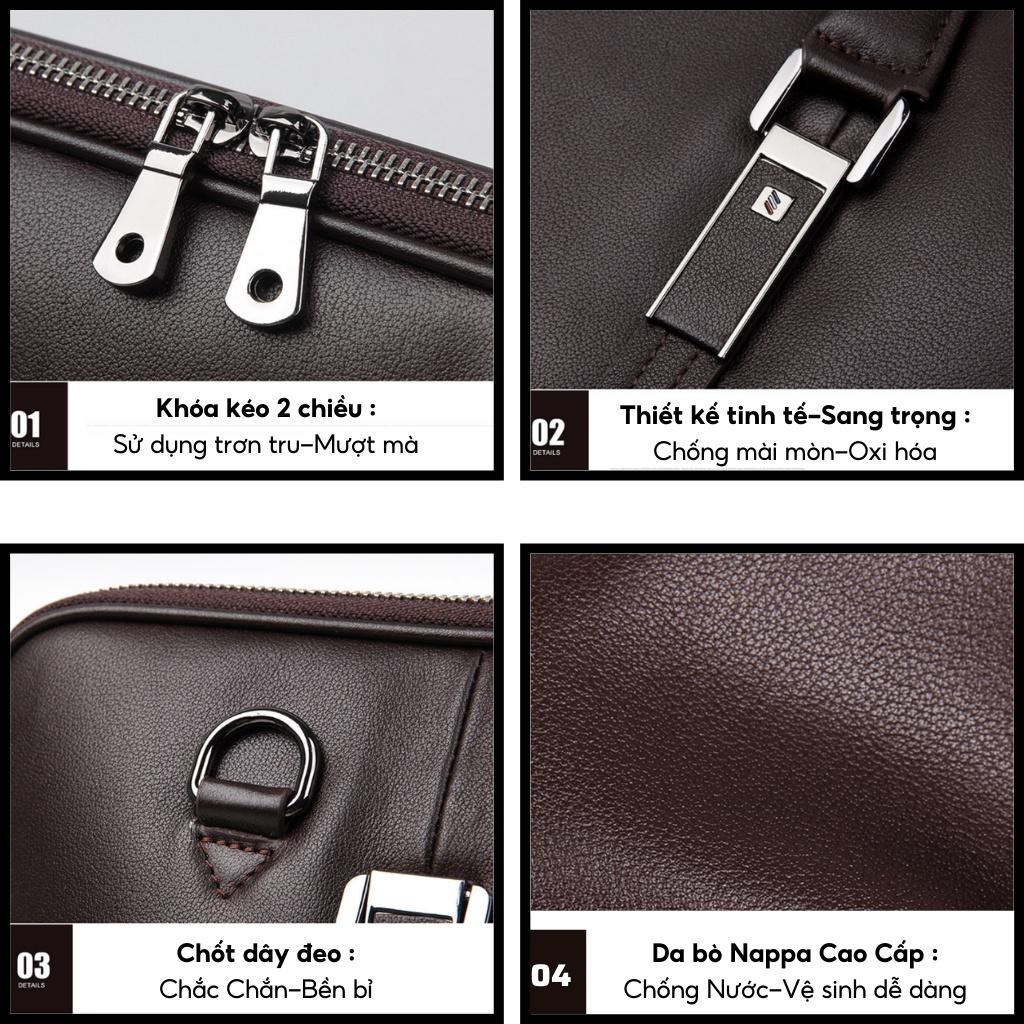 Cặp Văn Phòng - Cặp Da Công Sở Cao Cấp J.M.D ,Chất liệu Da Bò Thật ,Đựng Laptop 14inh,Chống nước,Vệ sinh dễ dàng-