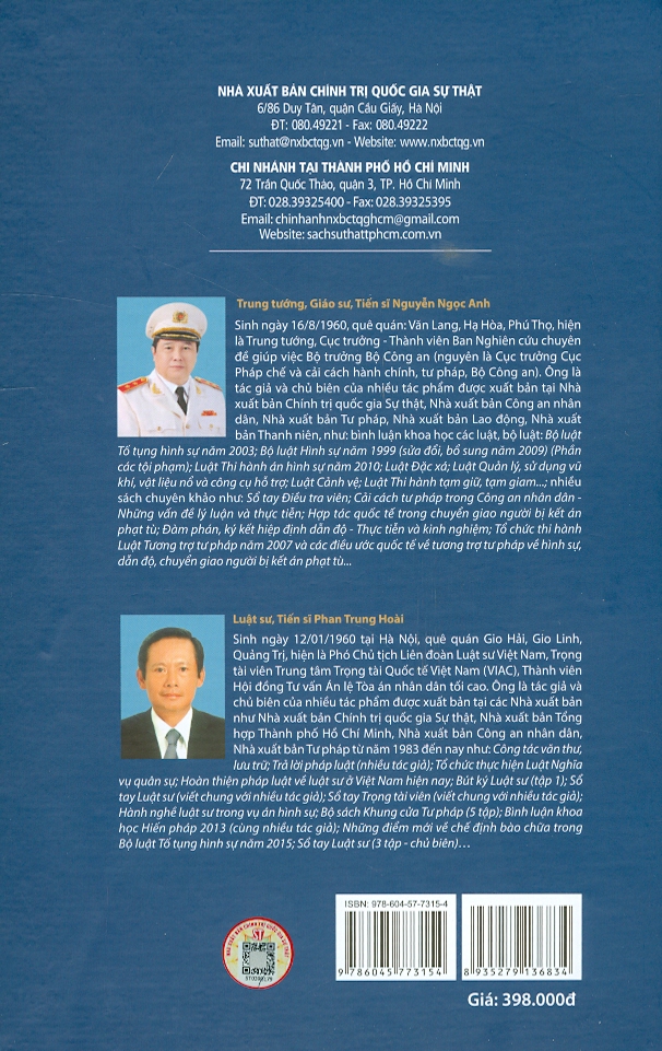 Bình Luận Khoa Học Bộ Luật Tố Tụng Hình Sự Năm 2015 - Bìa Cứng