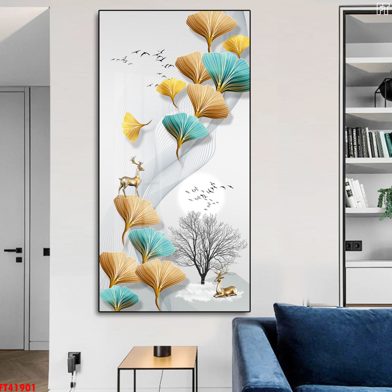 Tranh Canvas Động Vật Treo Tường - Tranh Hươu Phong Thủy Giá Rẻ