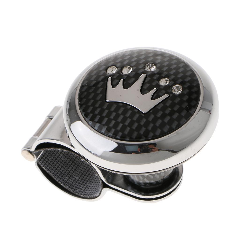 2X Auto Carbon Steering Knob Aid Handle Universal