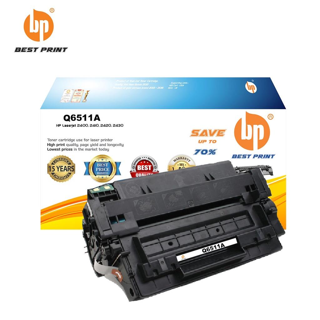 Hộp mực in BEST PRINT Q6511A dùng cho máy in HP Laserjet 2400, 2410, 2420, 2430 - HÀNG CHÍNH HÃNG