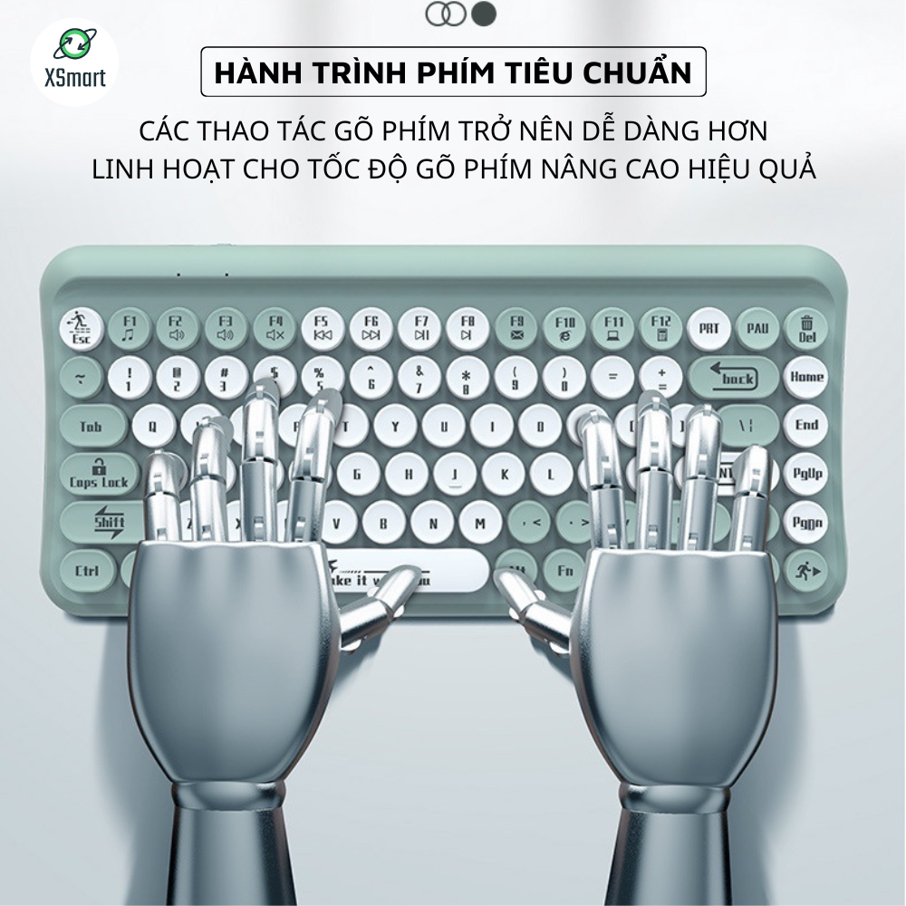 Bộ Bàn Phím Không Dây Cao Cấp LT700 Thiết Kế Cực Đẹp, Pin Trâu, Kết Nối Đa Năng Qua Cổng USB 2.4GHz Cho Máy Tính, Laptop-HÀNG CHÍNH HÃNG