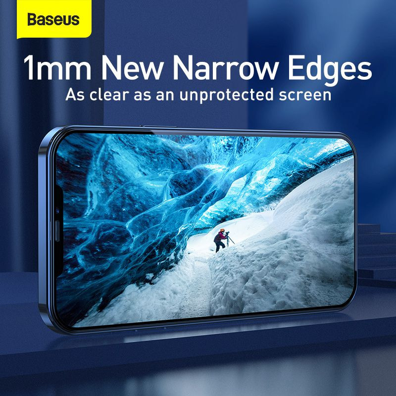 Baseus 0.3mm Full-screen and Full-glass Tempered Glass Film For iP 12/ PRO/ PROMAX 2020 - hàng chính hãng