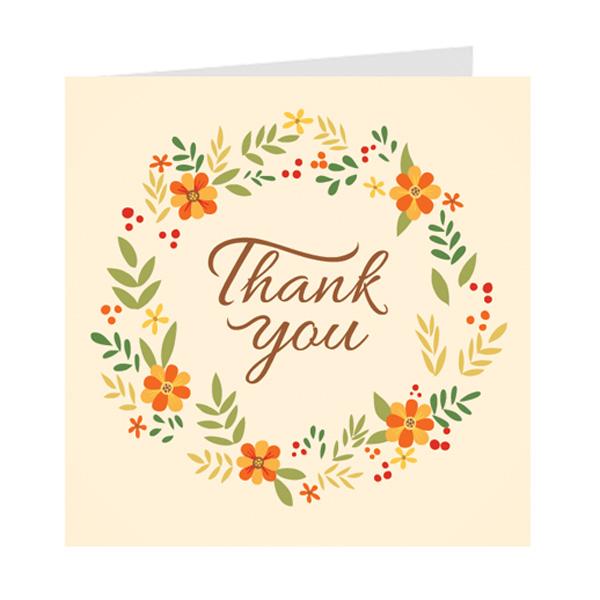 Thiệp cảm ơn Thank you - Thiệp Grey 9x9cm - 09TY08