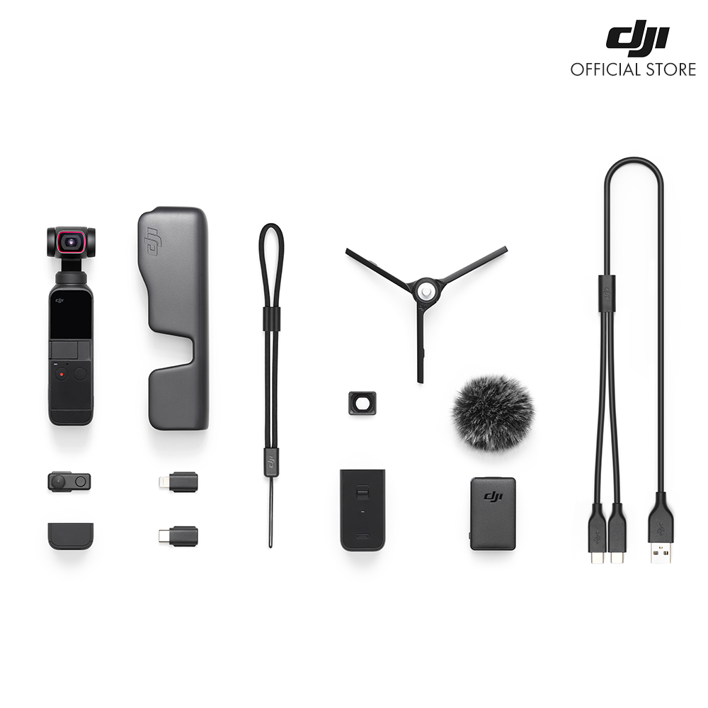 DJI Osmo Pocket 2 Combo Máy quay phim Chống Rung 4K 60fps Hàng chính hãng