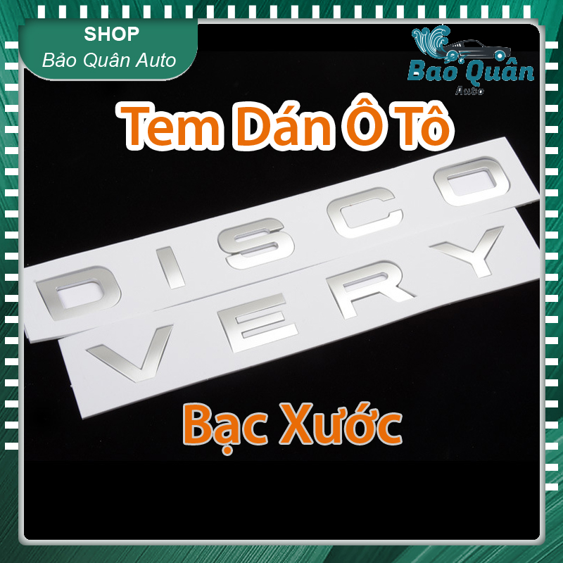 Bộ tem DISCOVERY 3D chữ nổi dán trang trí nắp capo nắp cốp xe hơi ô tô