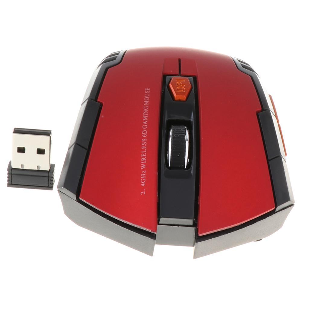 Wireless Gaming Mouse Scroll Wheel & USB Receiver for Laptop Computer