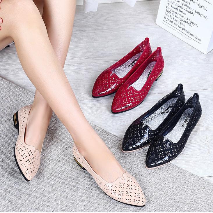 Giầy nhựa bóng họa tiết thoáng chân chịu nước, giầy đi mưa, đi biển và dạo phố  GN16