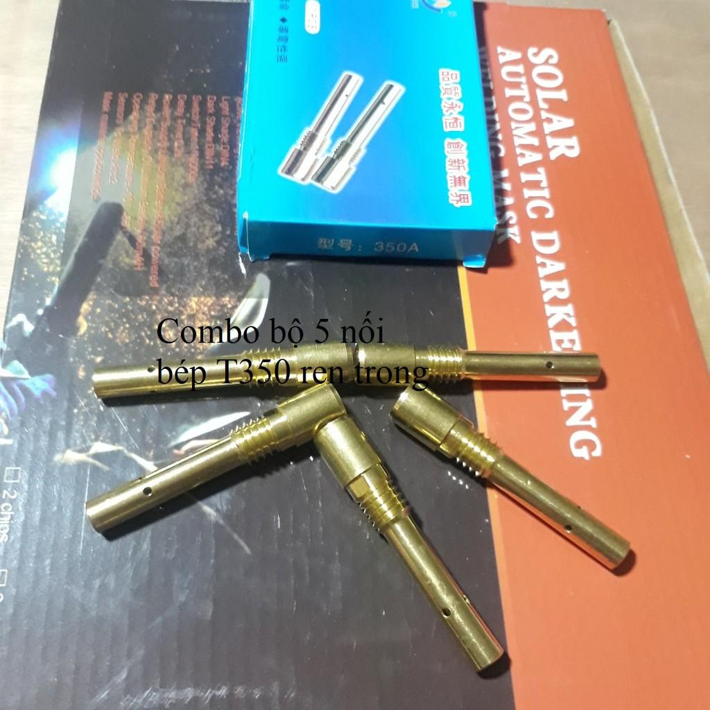 Nối bép T350 ren ngoài Combo bộ 5 bép